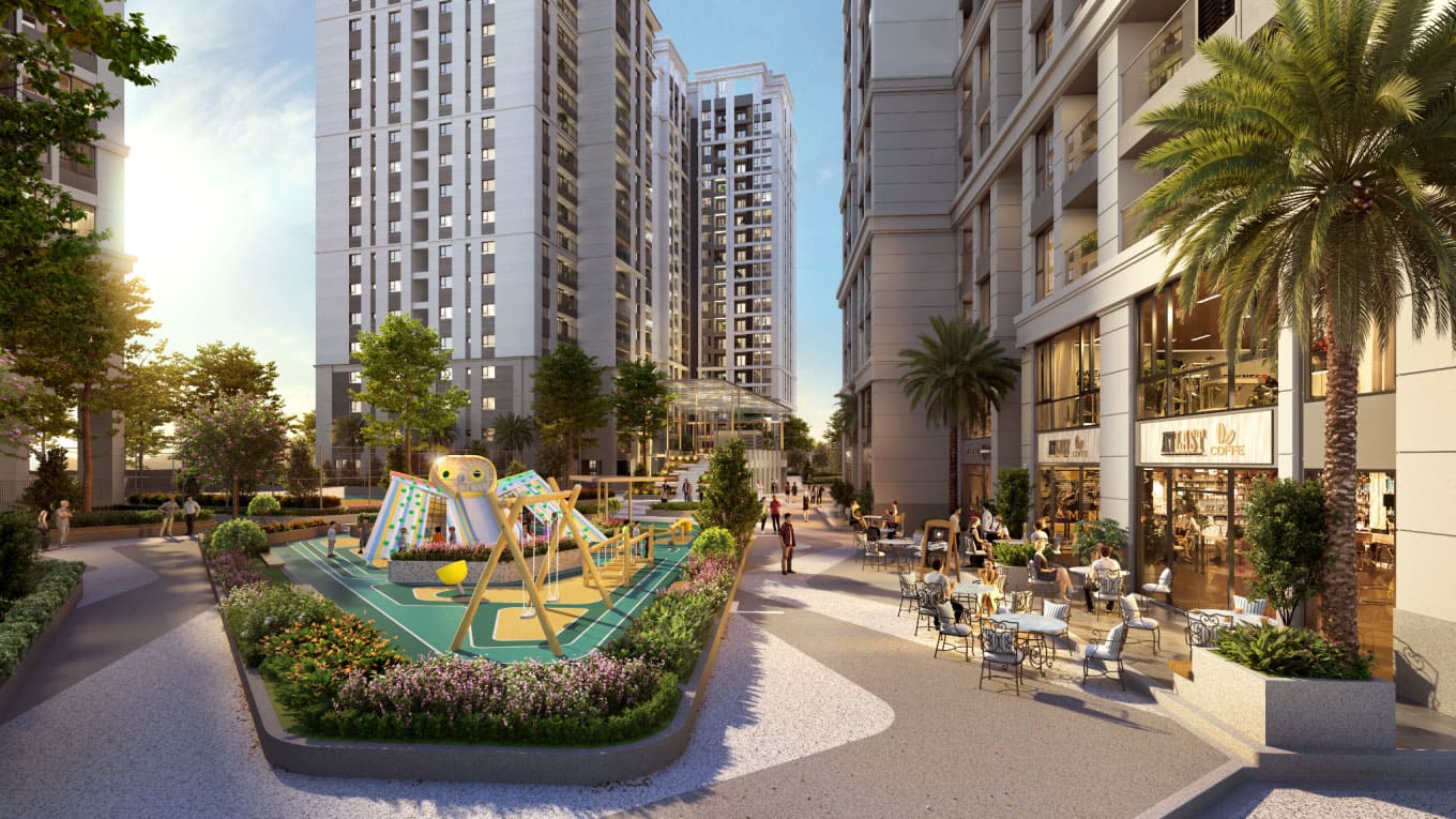 Phối cảnh dự án Gem Park từ trên cao.