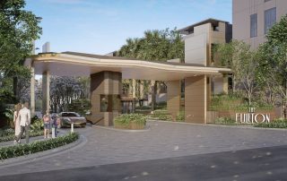 Cổng vào dự án The Fullton CapitaLand tại tỉnh Hưng Yên, khu đô thị thấp tầng đầu tiên của CLD.