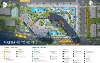 Mặt bằng tổng thể tiện ích tại Masteri Rivera Đà Nẵng với 39 tầng, đáp ứng mọi nhu cầu sống hiện đại.
